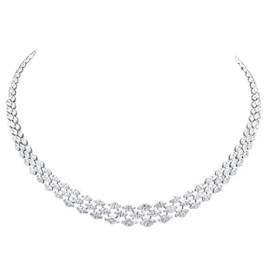 MQ DIAM NECKLACE