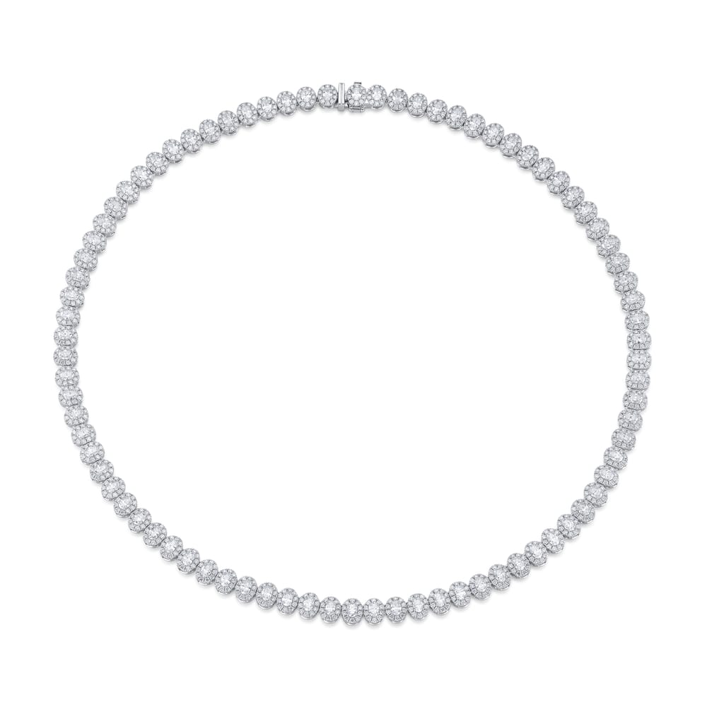 DIA HALO NECKLACE
