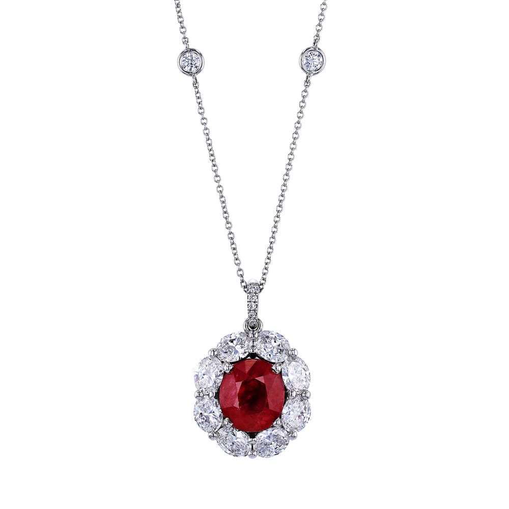 RUBY HALO PENDANT