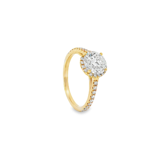 Ella Rose Classic Round 1.72ct Lab-Grown Diamond Engagement Ring 14K Yellow Gold