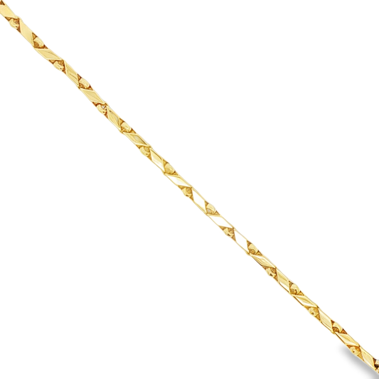Antonio Papini Geometric Link Bracelet 18K Yellow Gold
