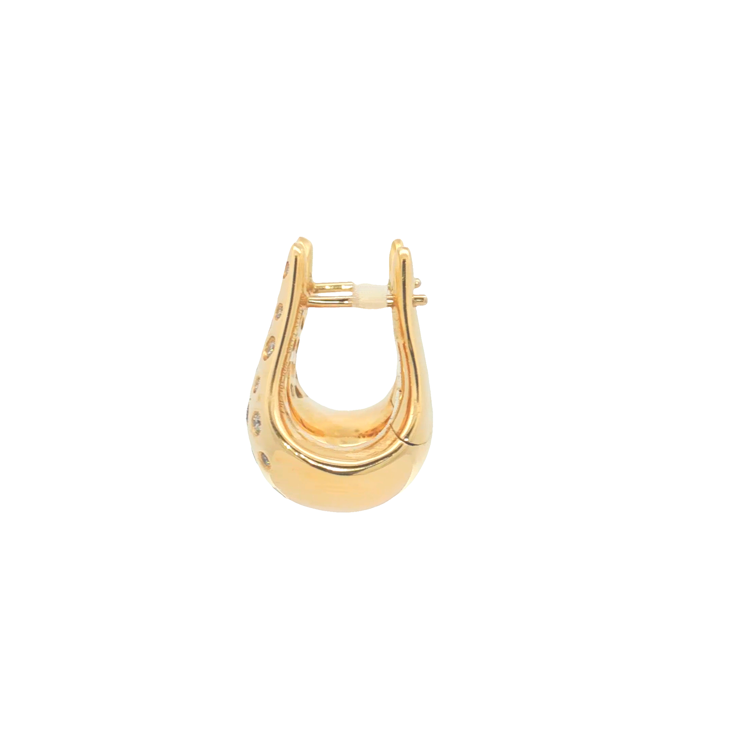 King Jewelers Confetti Diamond Teardrop Earrings 14K Yellow Gold
