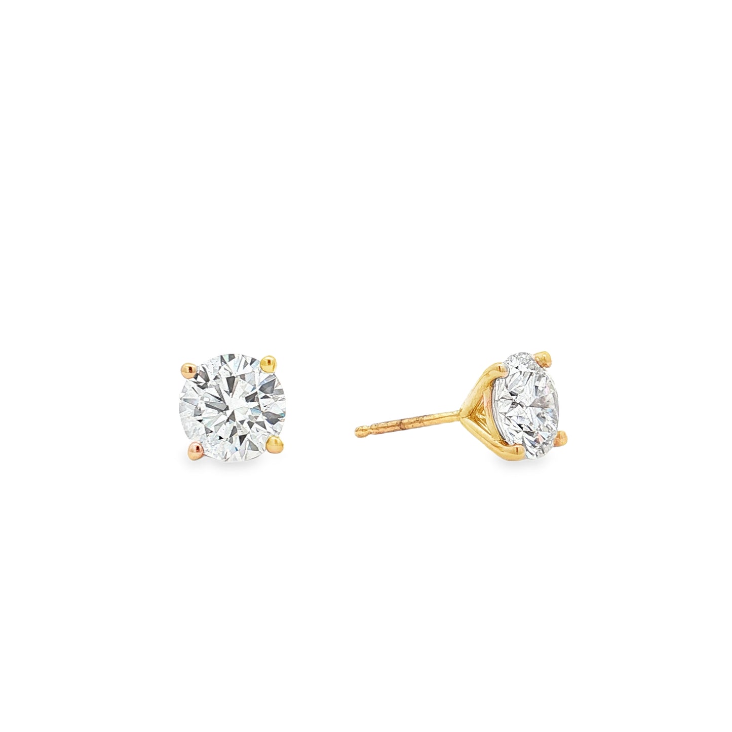 Ella Rose 14K Yellow Gold 3.02ct Lab-Grown Diamond Stud Earrings