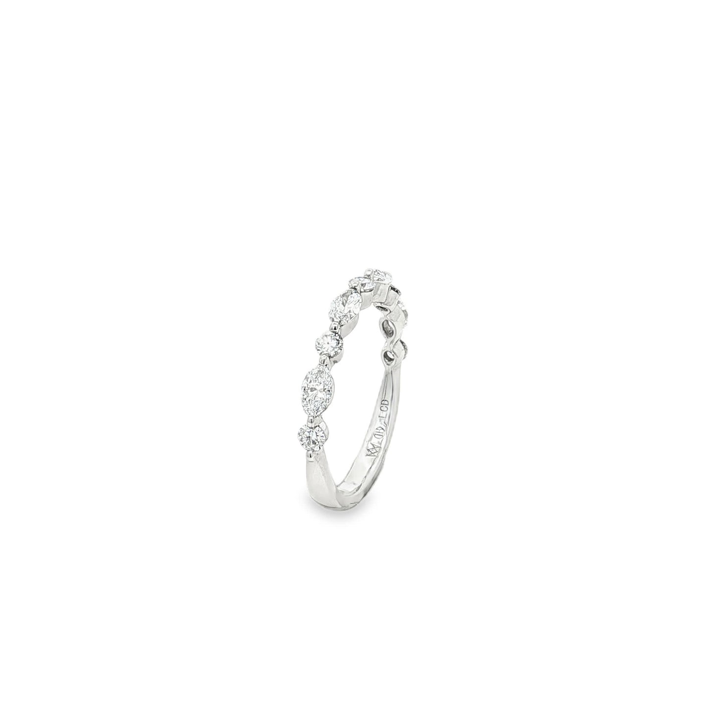Ella Rose 0.66ct Diamond Half-Set Band Platinum
