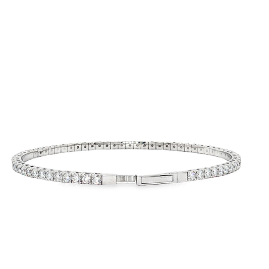 Ella Rose 3.78ct Lab-Grown Diamond Bangle Bracelet 14K White Gold
