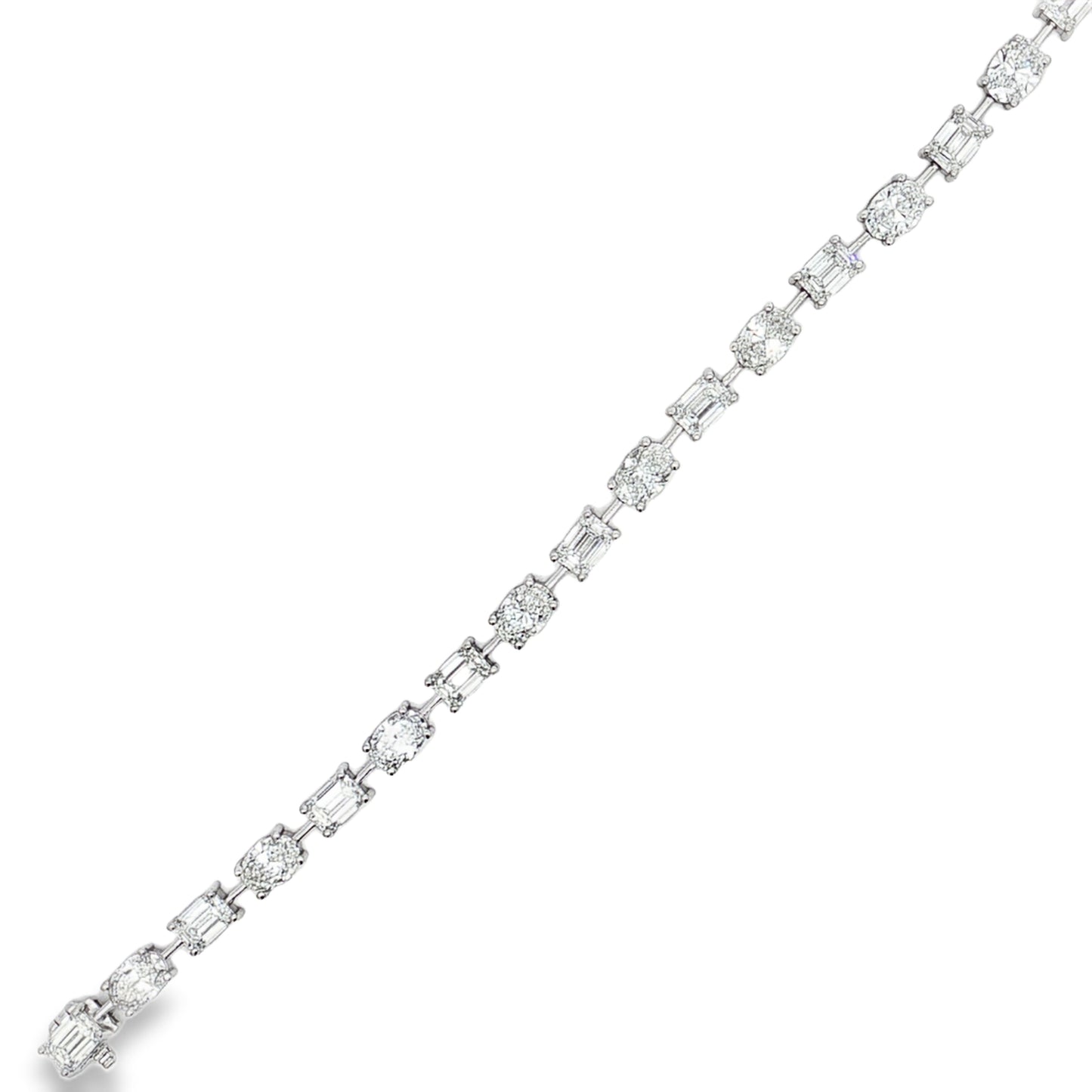 Ella Rose 10.71ct Emerald and Oval Cut Lab-Grown Diamond Bracelet
