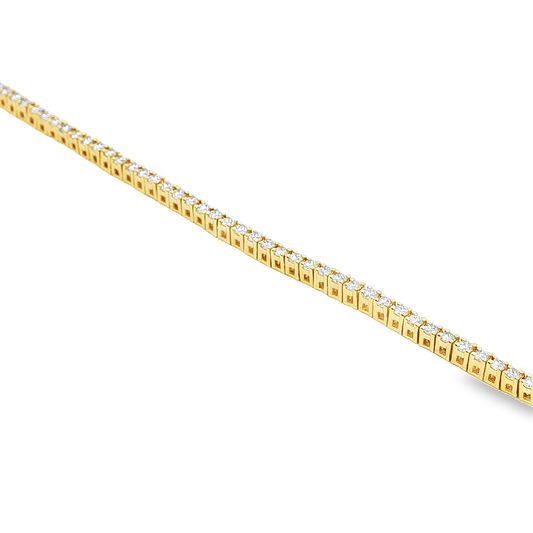 King Jewelers 14K Yellow Gold 1.09ct Diamond Tennis Bracelet