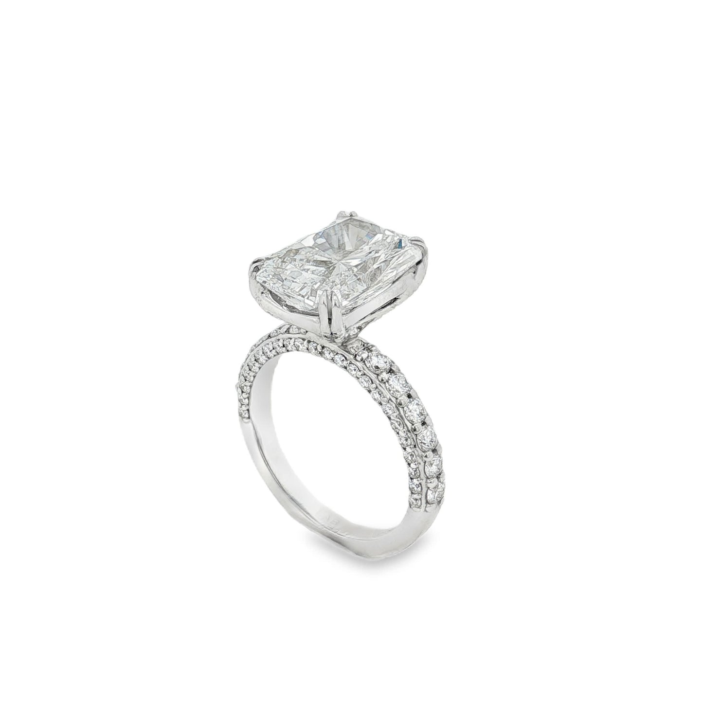 Ella Rose 5.99ct Radiant Lab-Grown Diamond IGI Certified Engagement Ring 18K White Gold