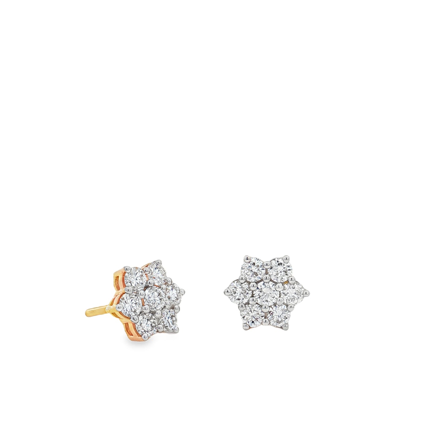 Ella Rose 1.04ct Lab-Grown Diamond Fancy Drop Earrings 14K Yellow Gold
