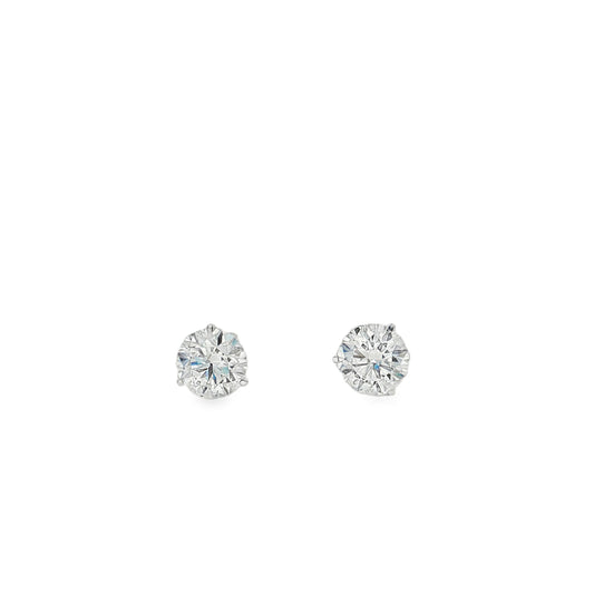 Ella Rose 2.10ct Lab-Grown Diamond Stud Earrings 14K White Gold