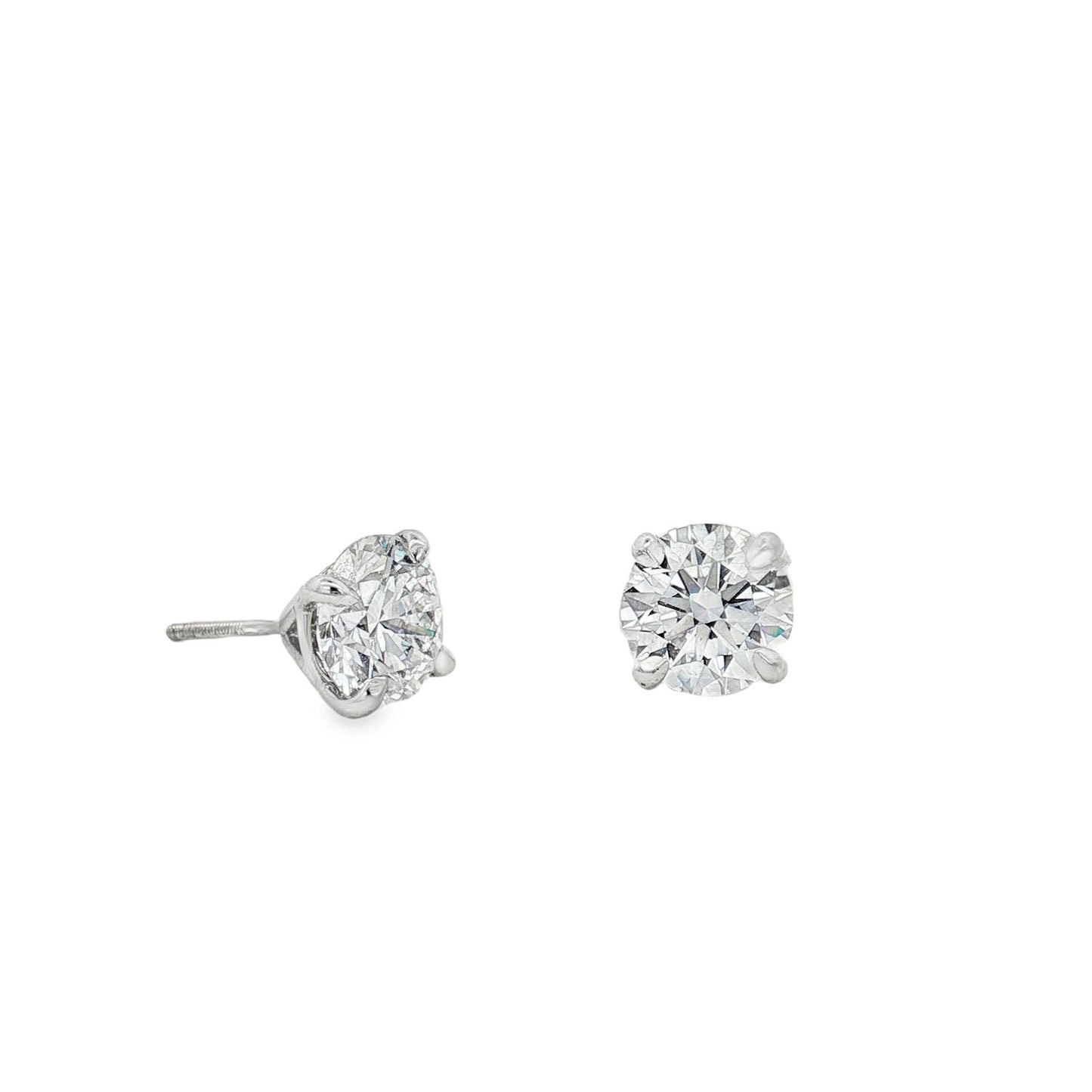Ella Rose 3.16ct Lab-Grown Diamond Stud Earrings 14K White Gold
