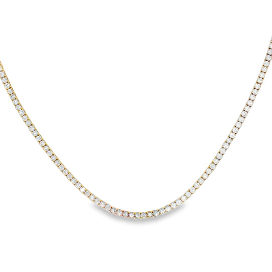 Ella Rose 14K Yellow Gold 8.01ct Lab-Grown Diamond Tennis Necklace