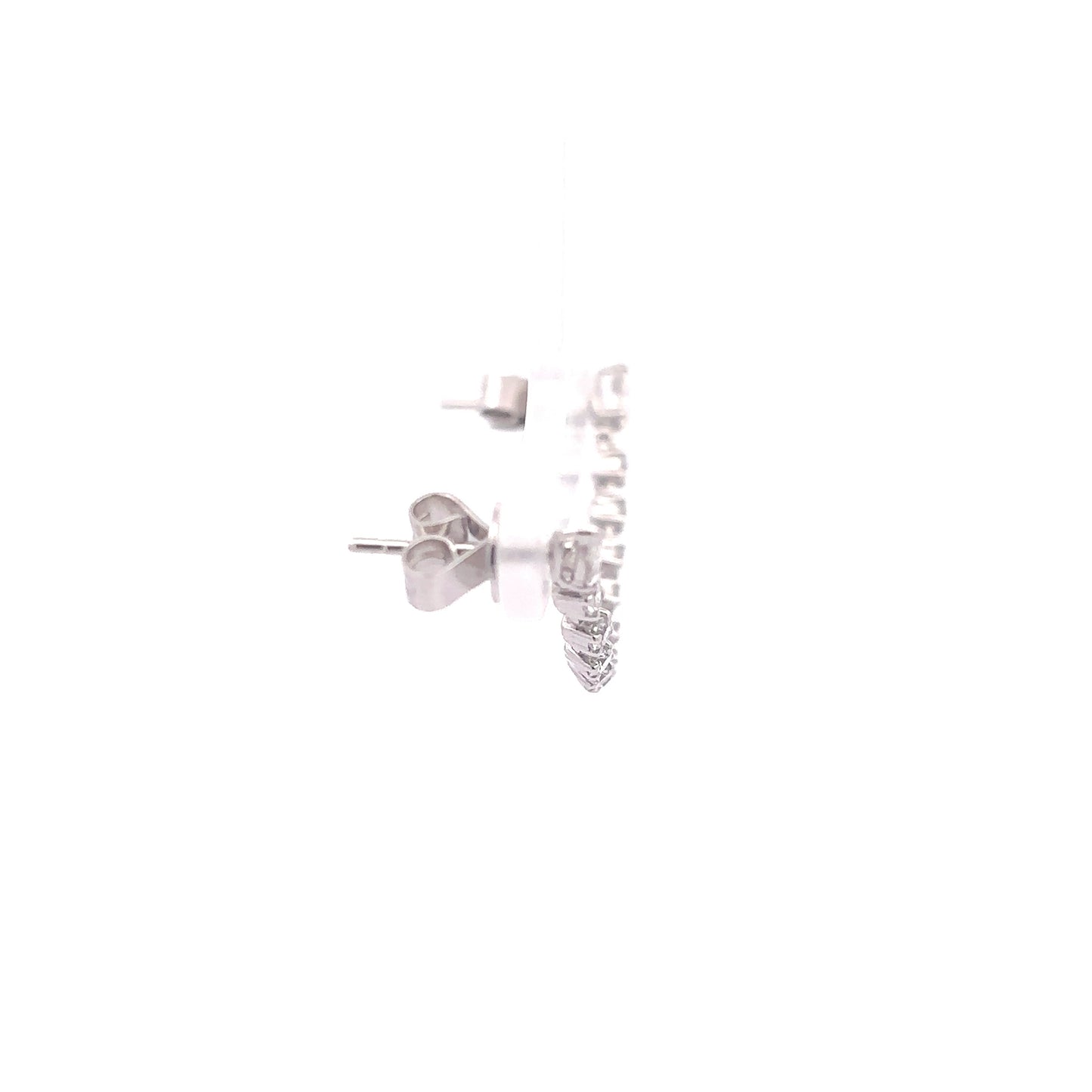 King Jewelers Diamond Chain Earring for Double Piercing