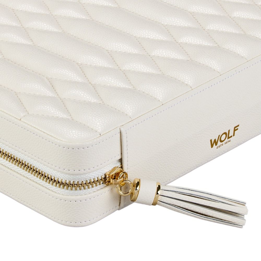 WOLF Lauren Large Zip Case — Ivory