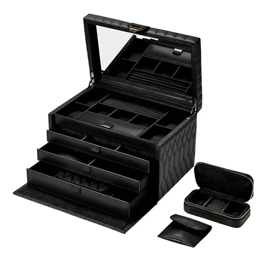 WOLF Lauren Large Jewelry Box — Black