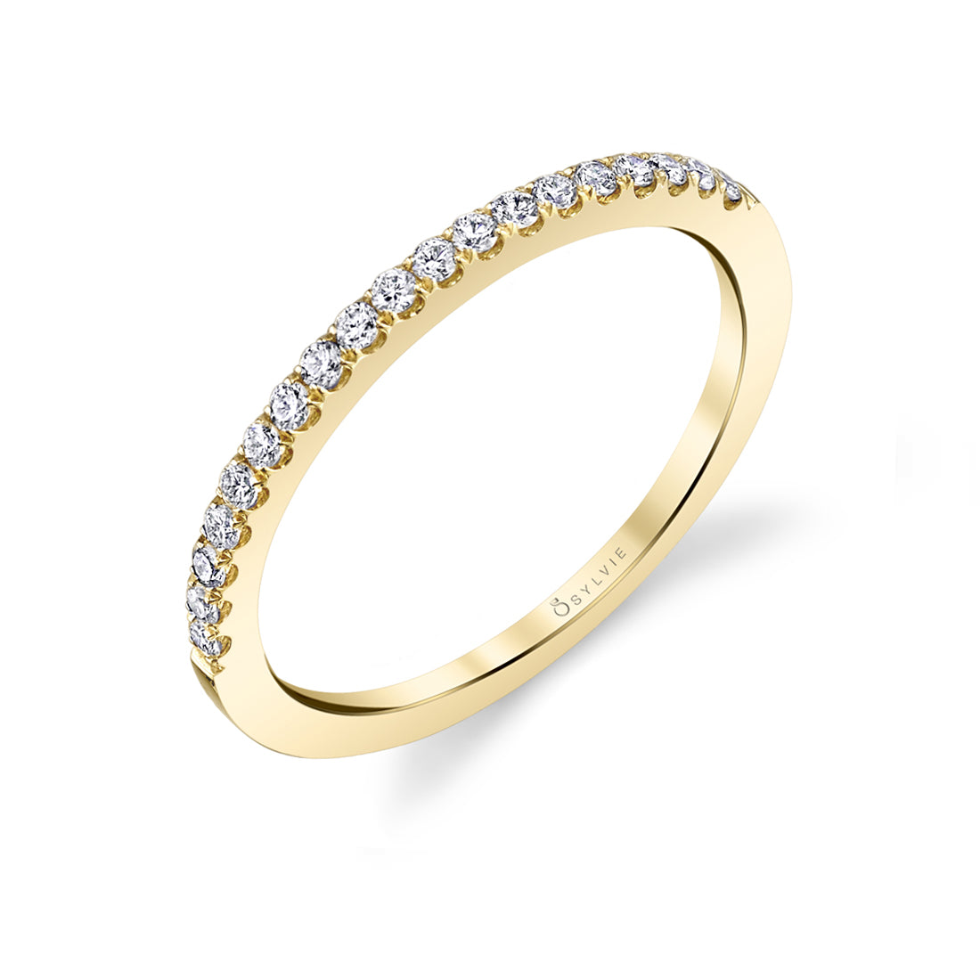 Sylvie Jenny 18K Yellow Gold Classic Diamond Wedding Band