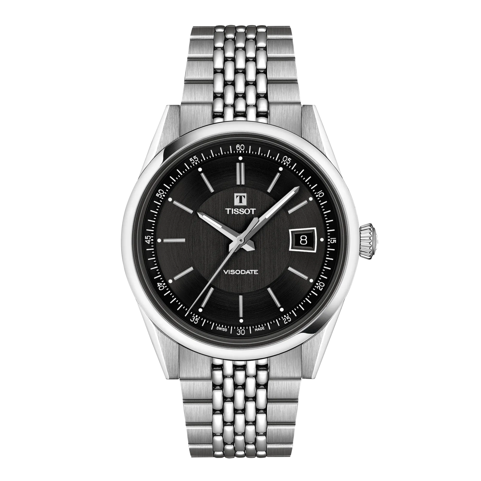 Tissot Visodate 39mm Automatic Black Dial Watch – King Jewelers