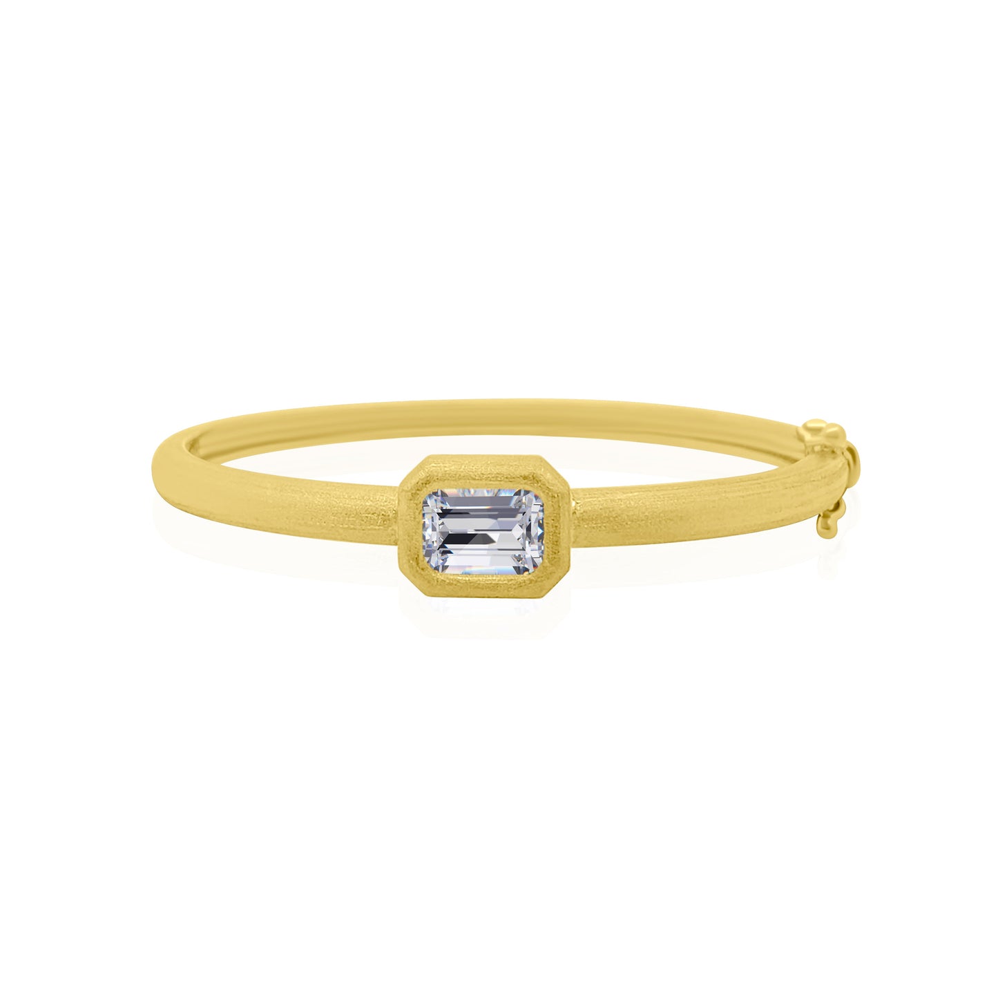 Ella Rose 14K Yellow Gold Emerald-Cut Diamond Bangle Bracelet