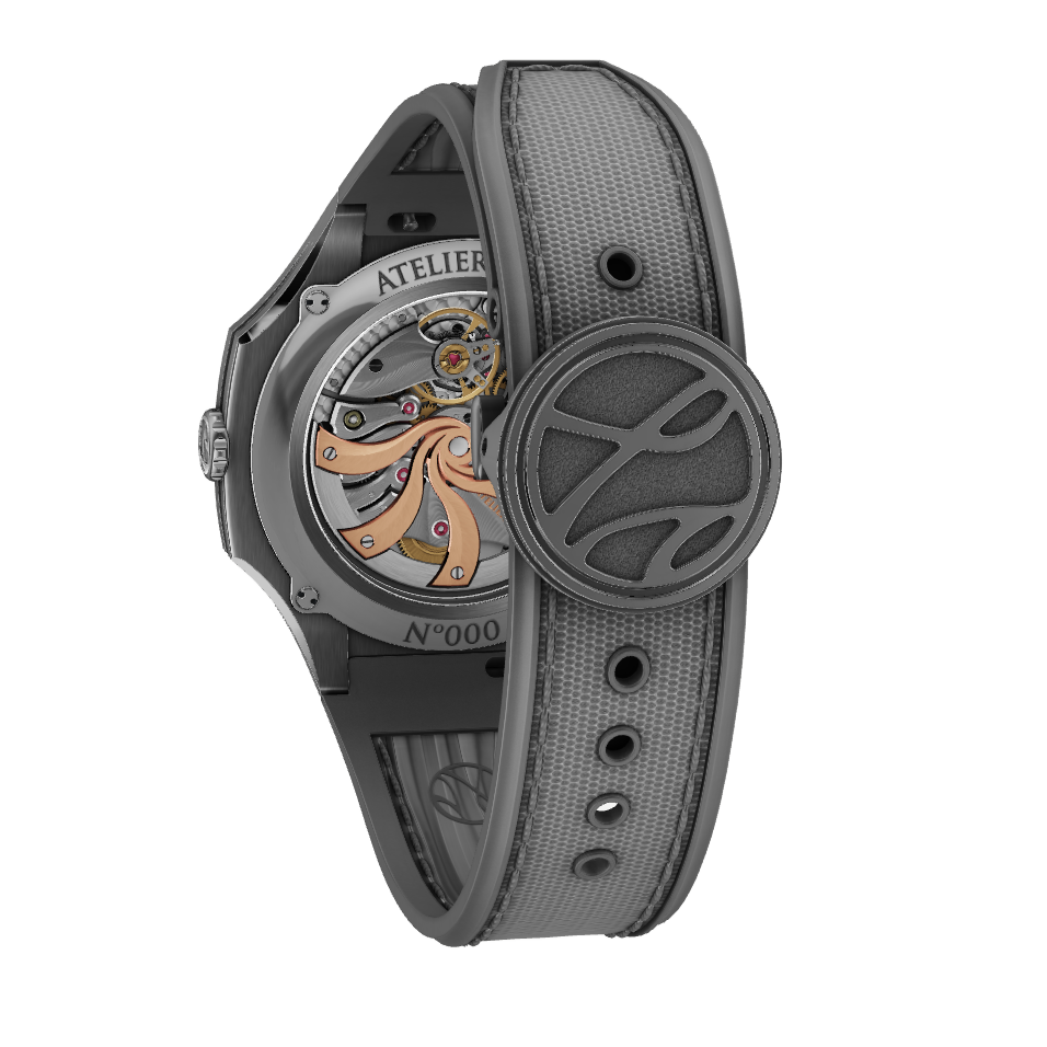 Atelier Wen Inflection Black 墨 Mò 40mm Sailcloth Strap Watch