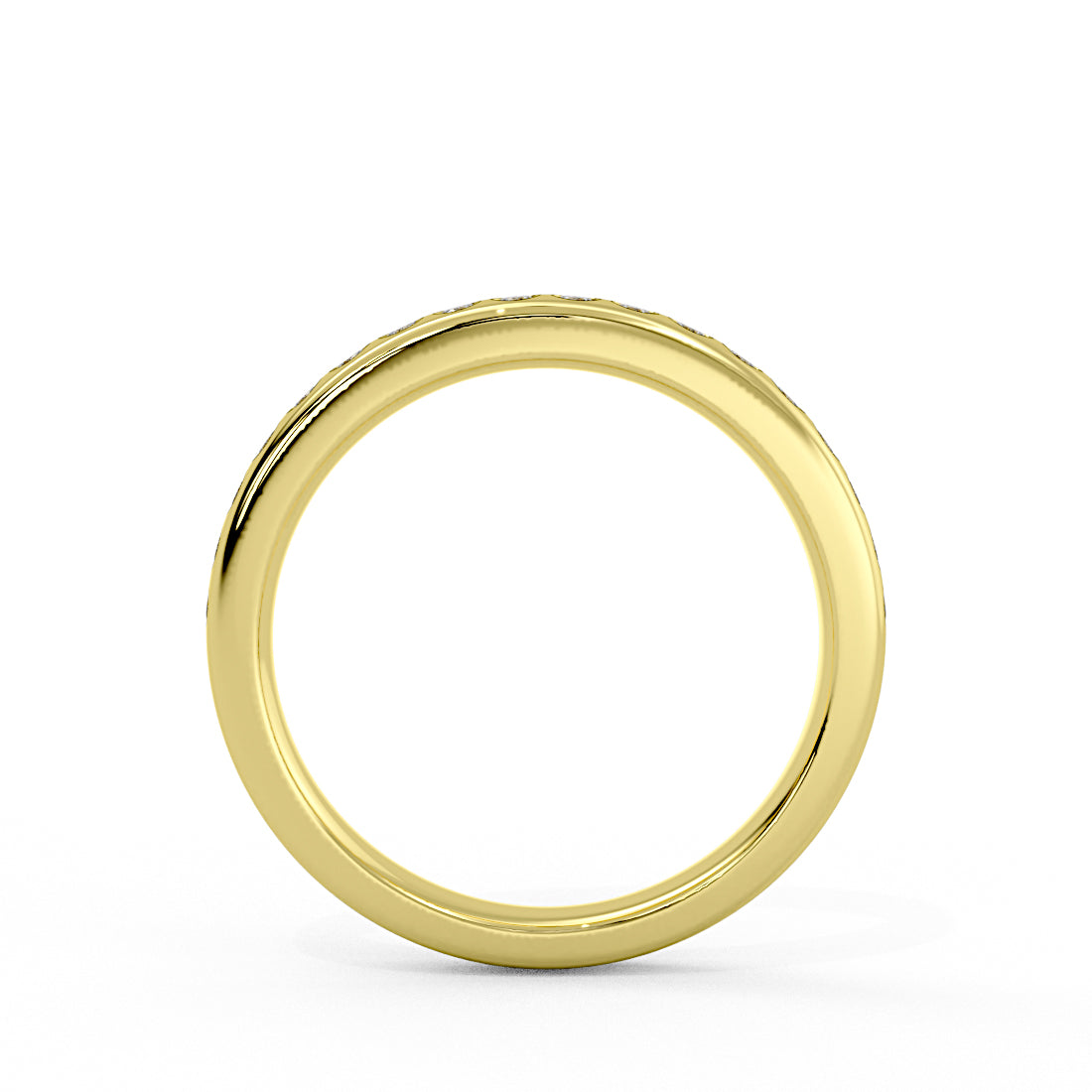 Sylvie 18K Yellow Gold Flush Set 0.25ct Diamond Wedding Ring