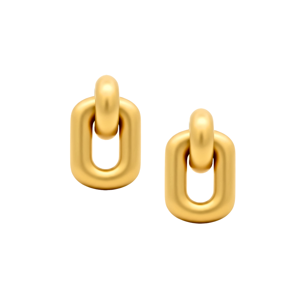 Antonio Papini 18K Yellow Gold Link Earrings