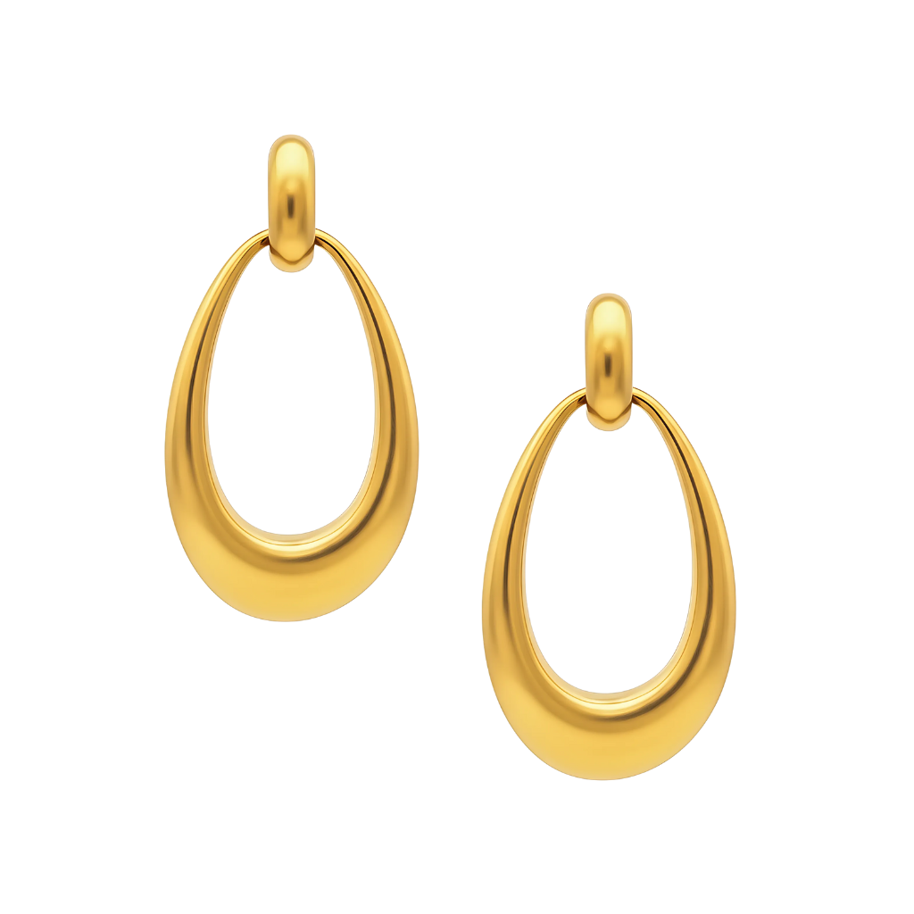 Antonio Papini Teardrop Earrings 18K Yellow Gold