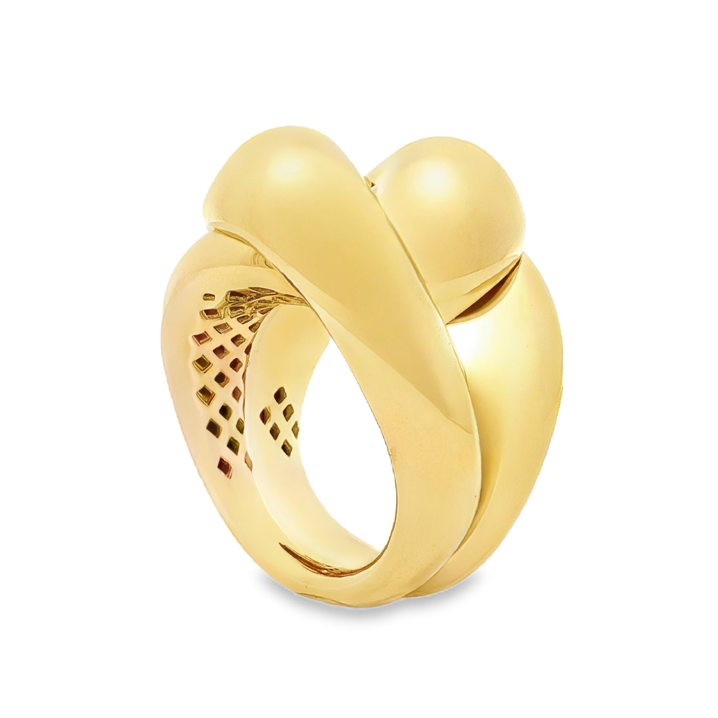 Antonio Papini Twisted Sculptural Ring 18K Yellow Gold