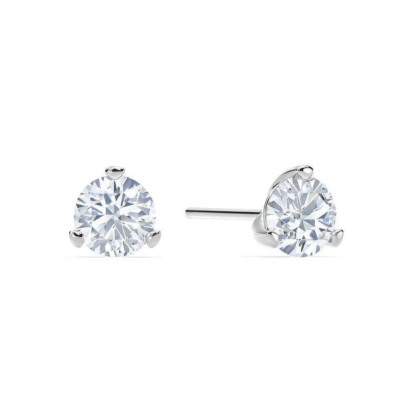 Ella Rose 3.11ct Martini Lab-Grown Diamond Stud Earrings 14K White Gold