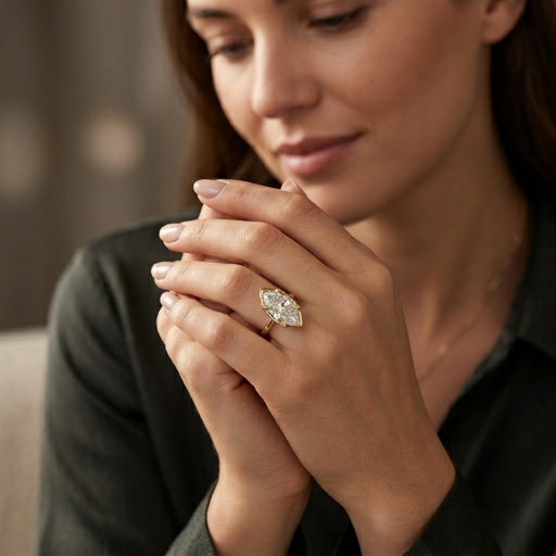 Ella Rose 14K Yellow Gold 1.03ct Marquise Lab-Grown Diamond Solitaire Engagement Ring