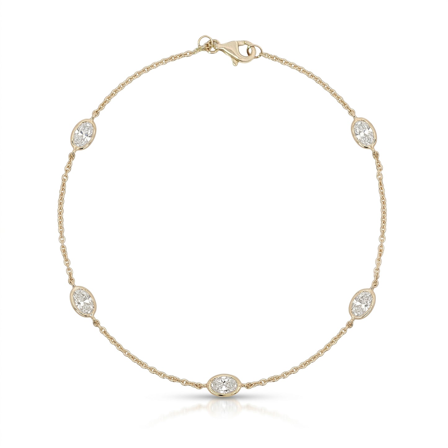 Ella Rose 14K Yellow Gold 1.25ct Oval Lab-Grown Diamond Station Bracelet
