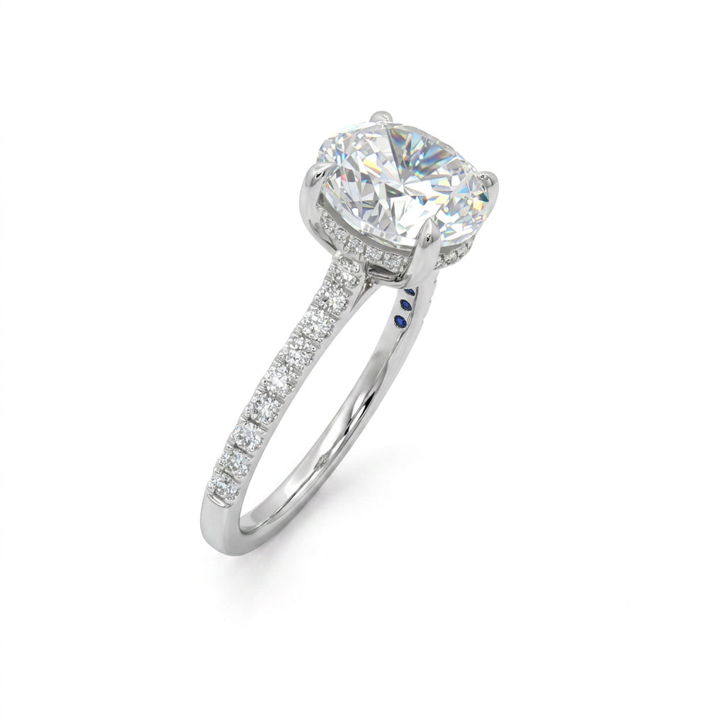 Ella Rose 14K White Gold Lab-Grown Diamond Engagement Ring Semi-Mount
