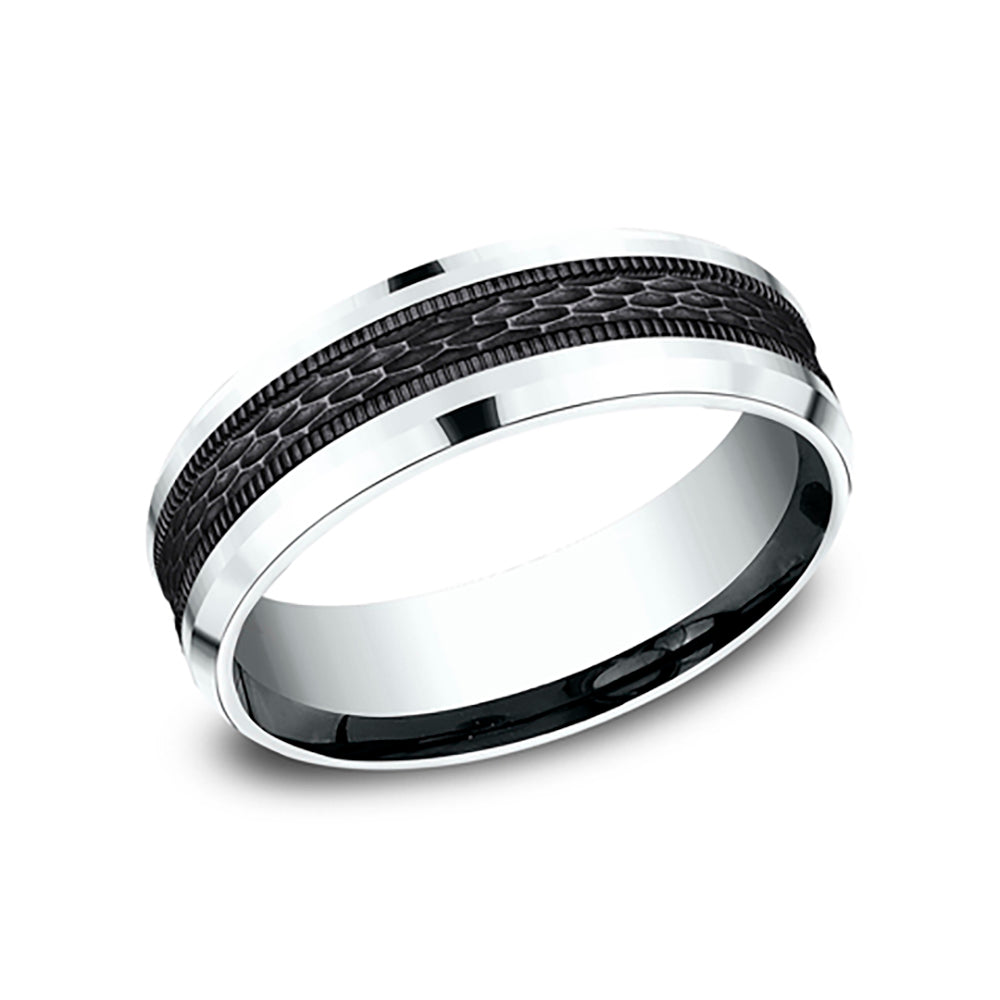 Ammara Stone Athlete Titanium Wedding Band King Jewelers