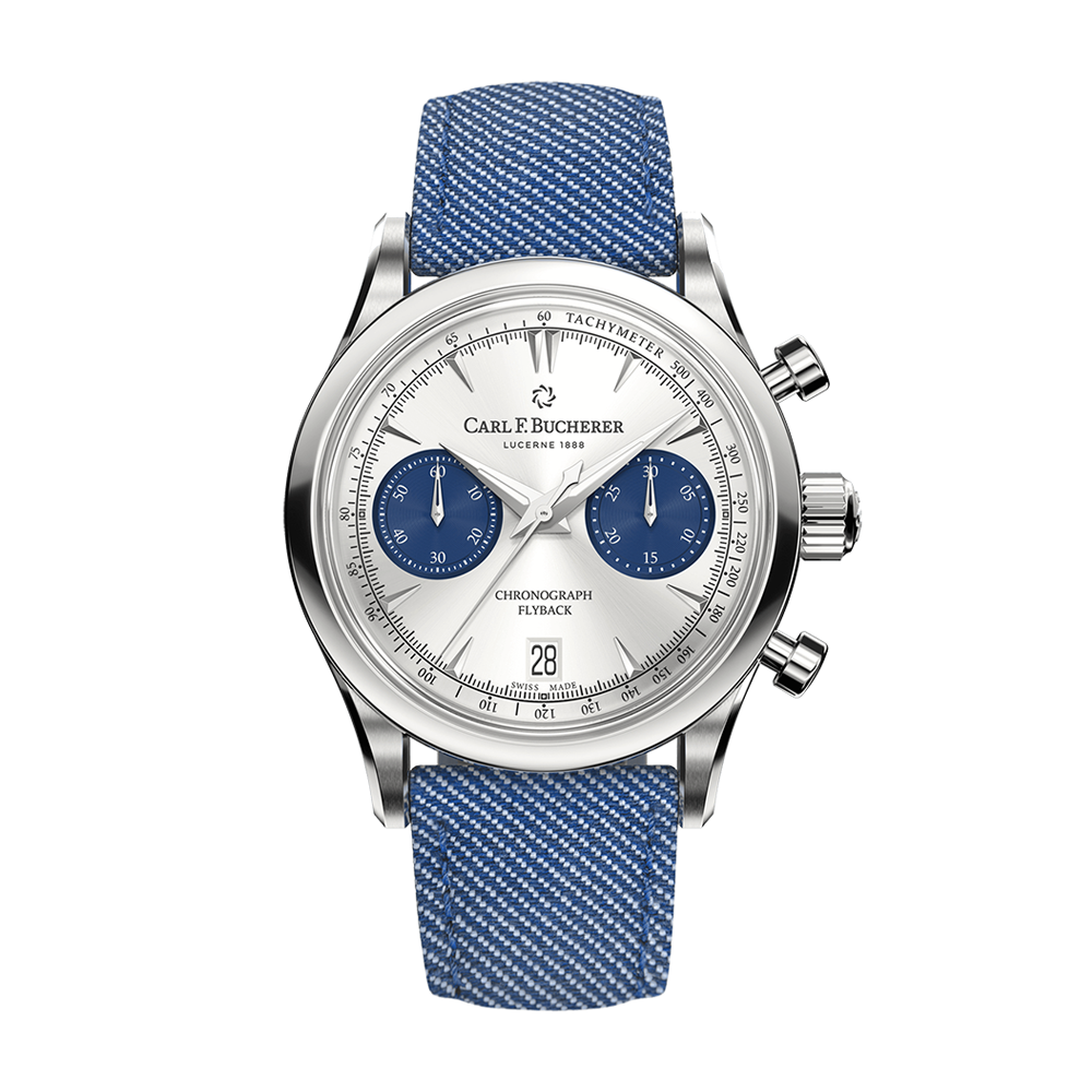 Carl F. Bucherer Manero Flyback Blue Strap Watch