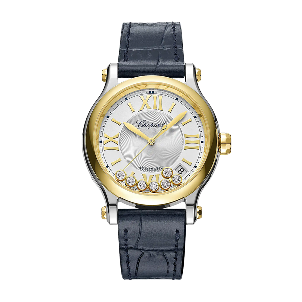 Chopard Happy Sport 36mm Two Tone Leather Strap | King Jewelers