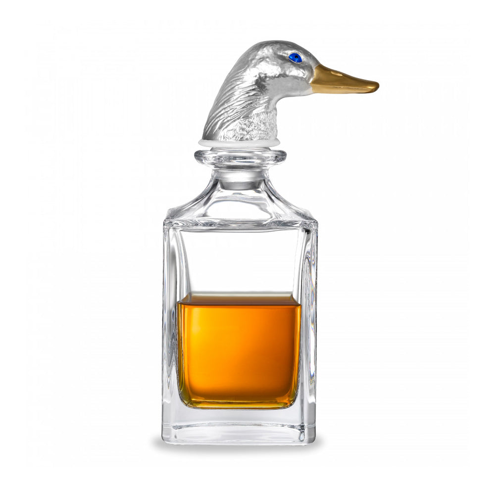 Deakin and Francis Silver Duck Crystal Decanter | King Jewelers