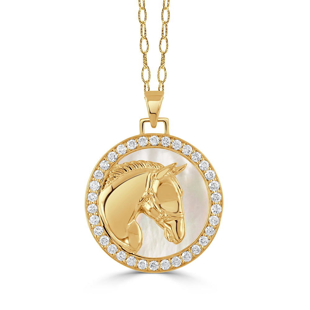Equestrian Jewelry Childrens Horse Necklace Horse Necklace