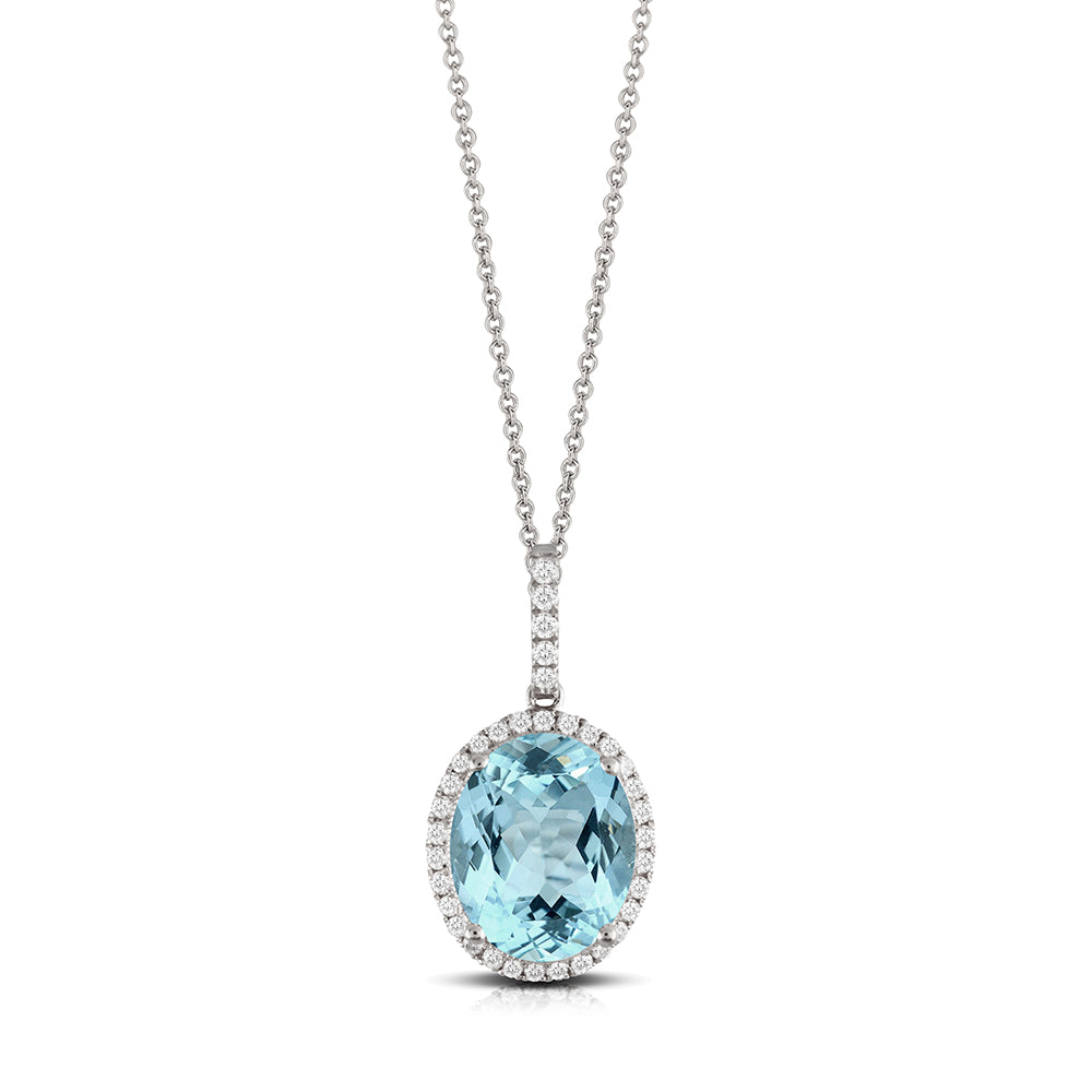 Doves Sky Blue Necklace P8412BT-1