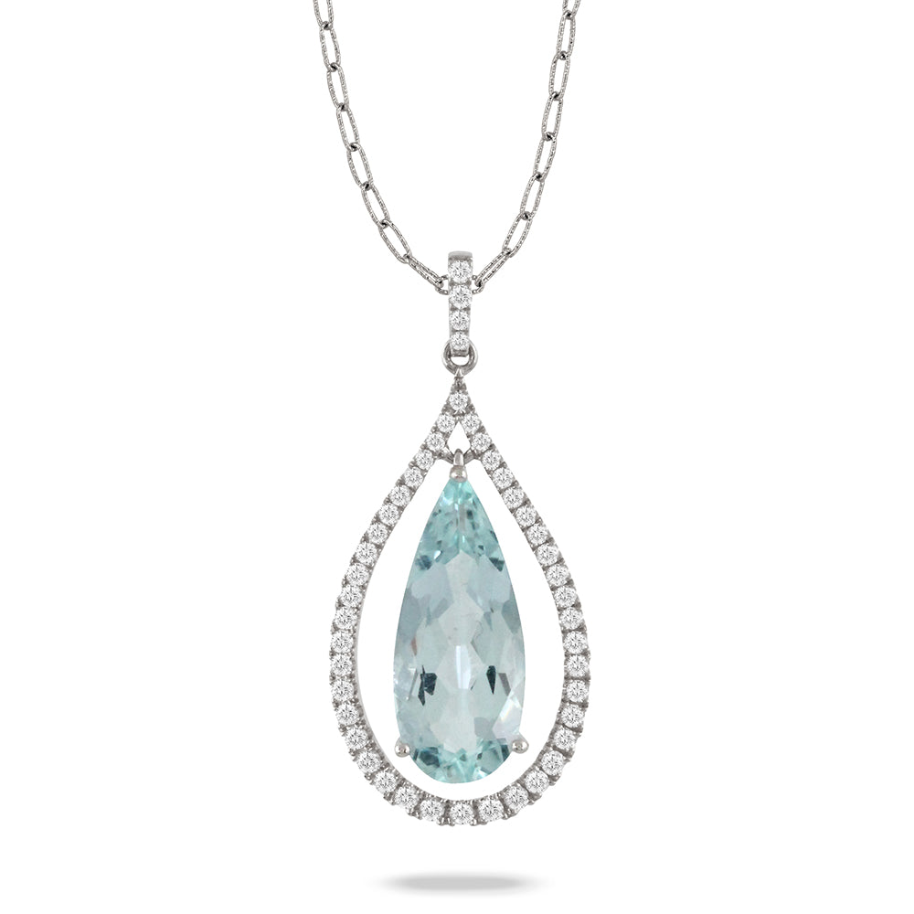 Doves Aqua Necklace P9500AQ-1