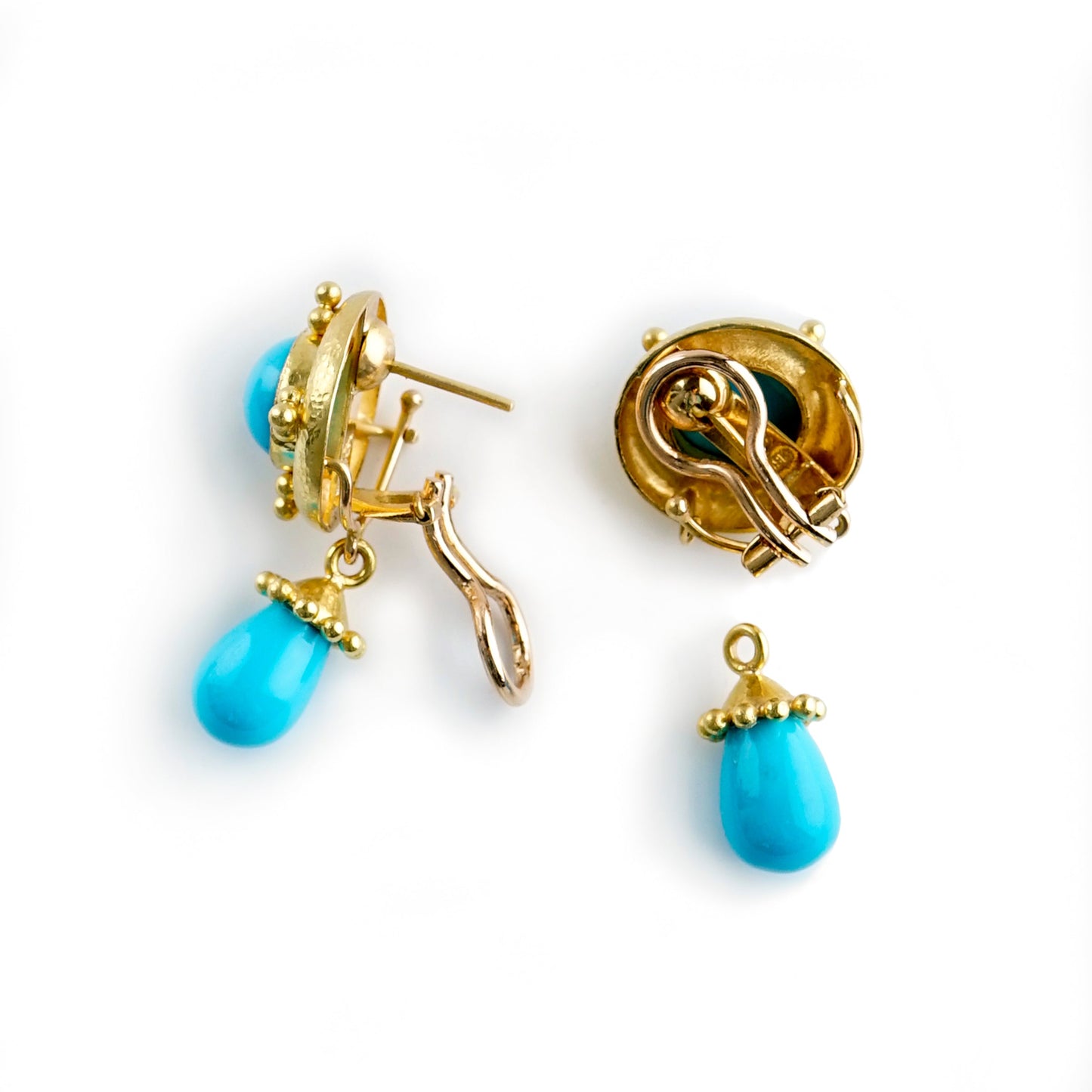 Elizabeth Locke Sleeping Beauty Turquoise Drop Earrings