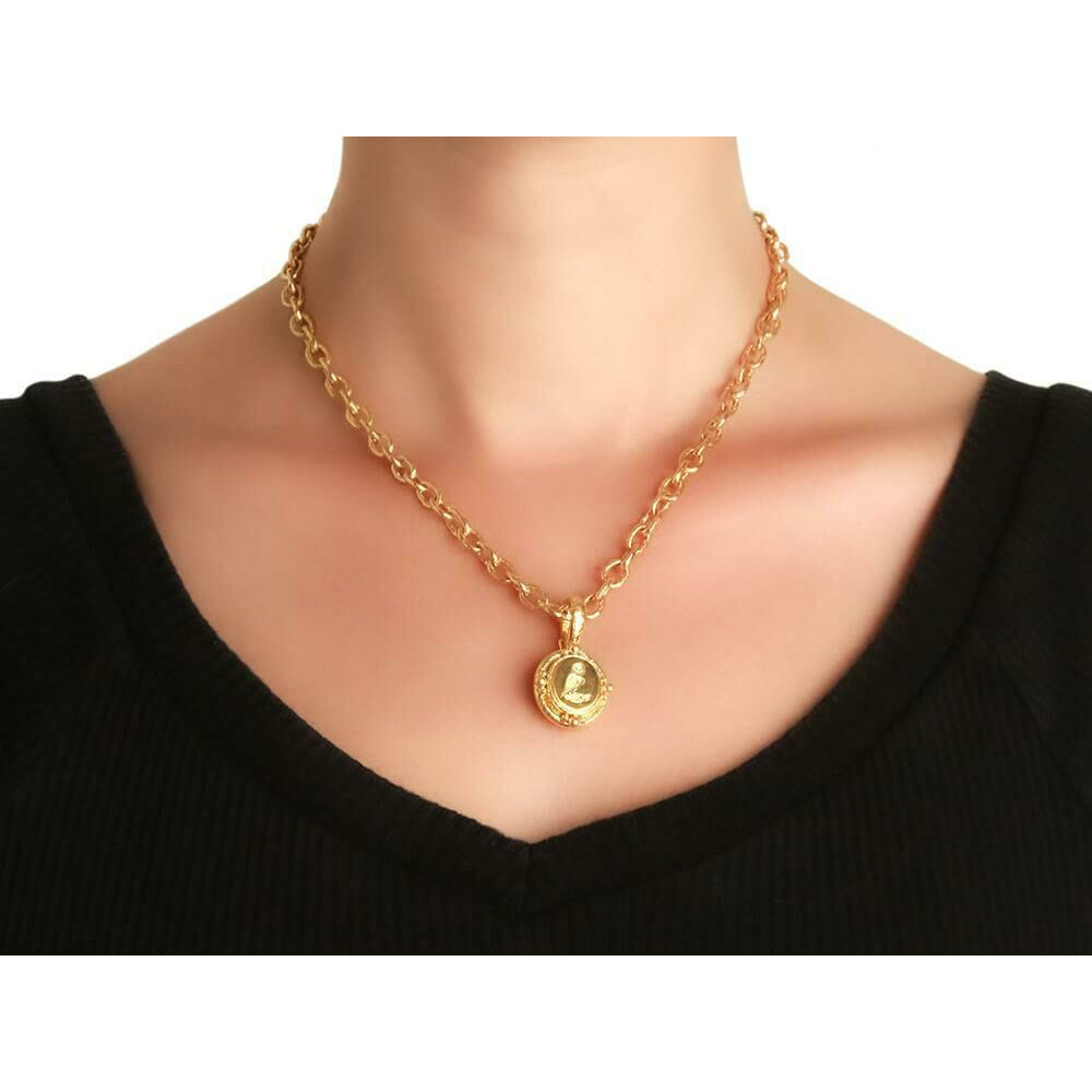 Elizabeth Locke Gold Owl Pendant