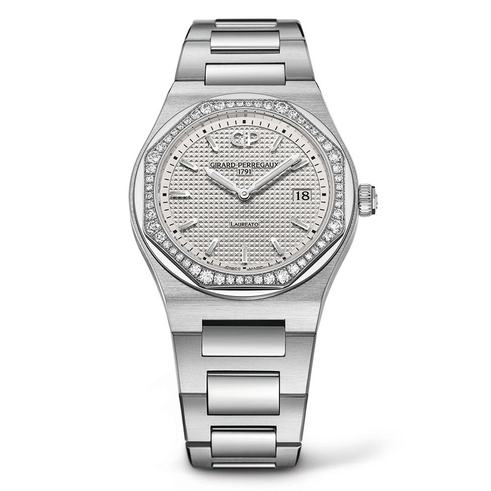 Girard Perregaux Laureato 34mm Diamond Watch | King Jewelers