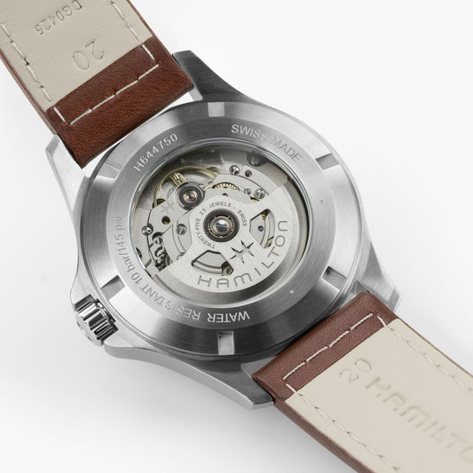 Hamilton Khaki Field King Day-Date Auto 40mm Black Dial Leather Strap Watch