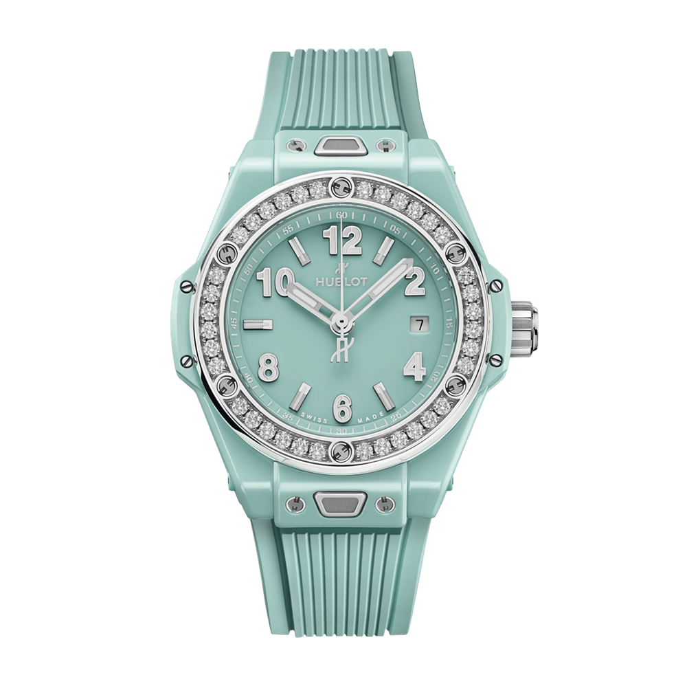 Hublot Big Bang One Click Mint Green Ceramic | King Jewelers Hublot Big Bang One Click Mint Green Ceramic | King Jewelers