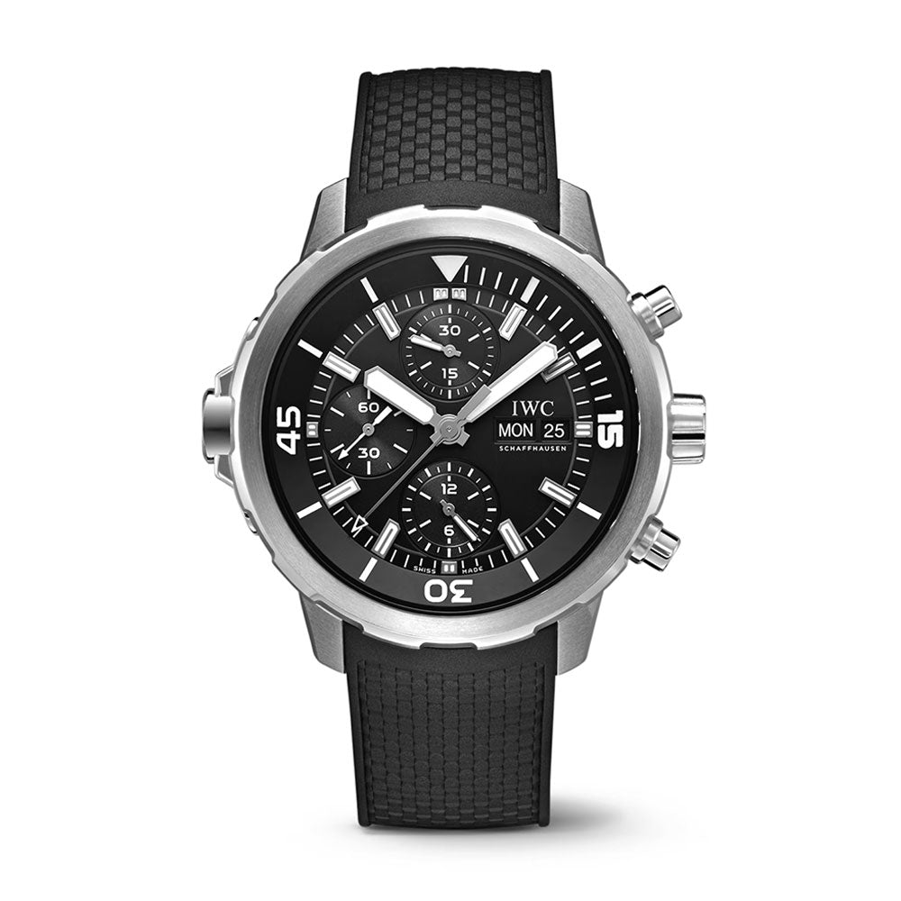 IWC Aquatimer Chronograph Black Dial Rubber Strap | King Jewelers