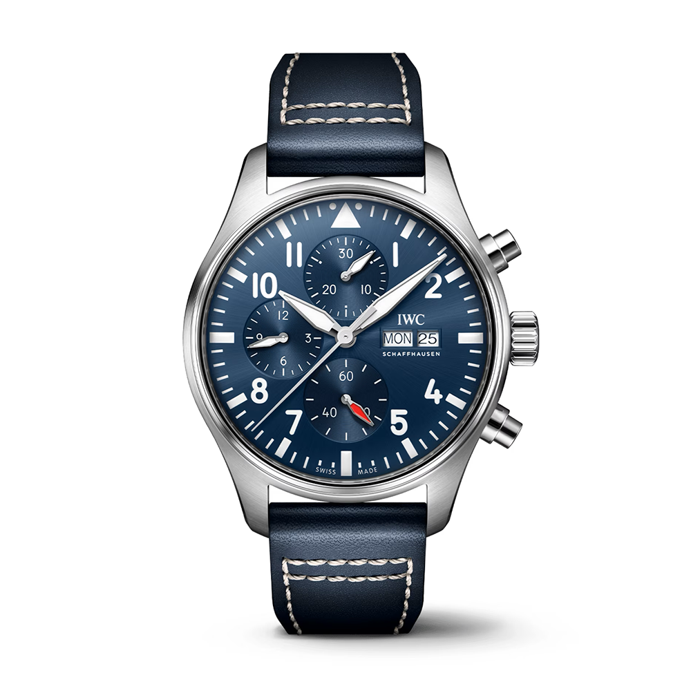 IWC Pilots Watch Chrono 43 Blue Dial Leather | King Jewelers