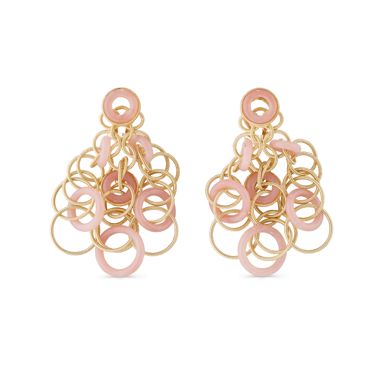 Buccellati Hawaii Color Earrings with Opal in 18K Yellow Gold