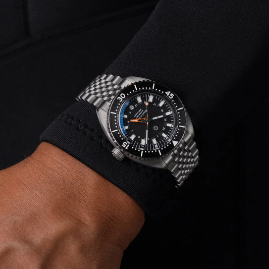 Jack Mason Strat-o-timer Titanium Diver GMT 40mm Anthracite Black Dial
