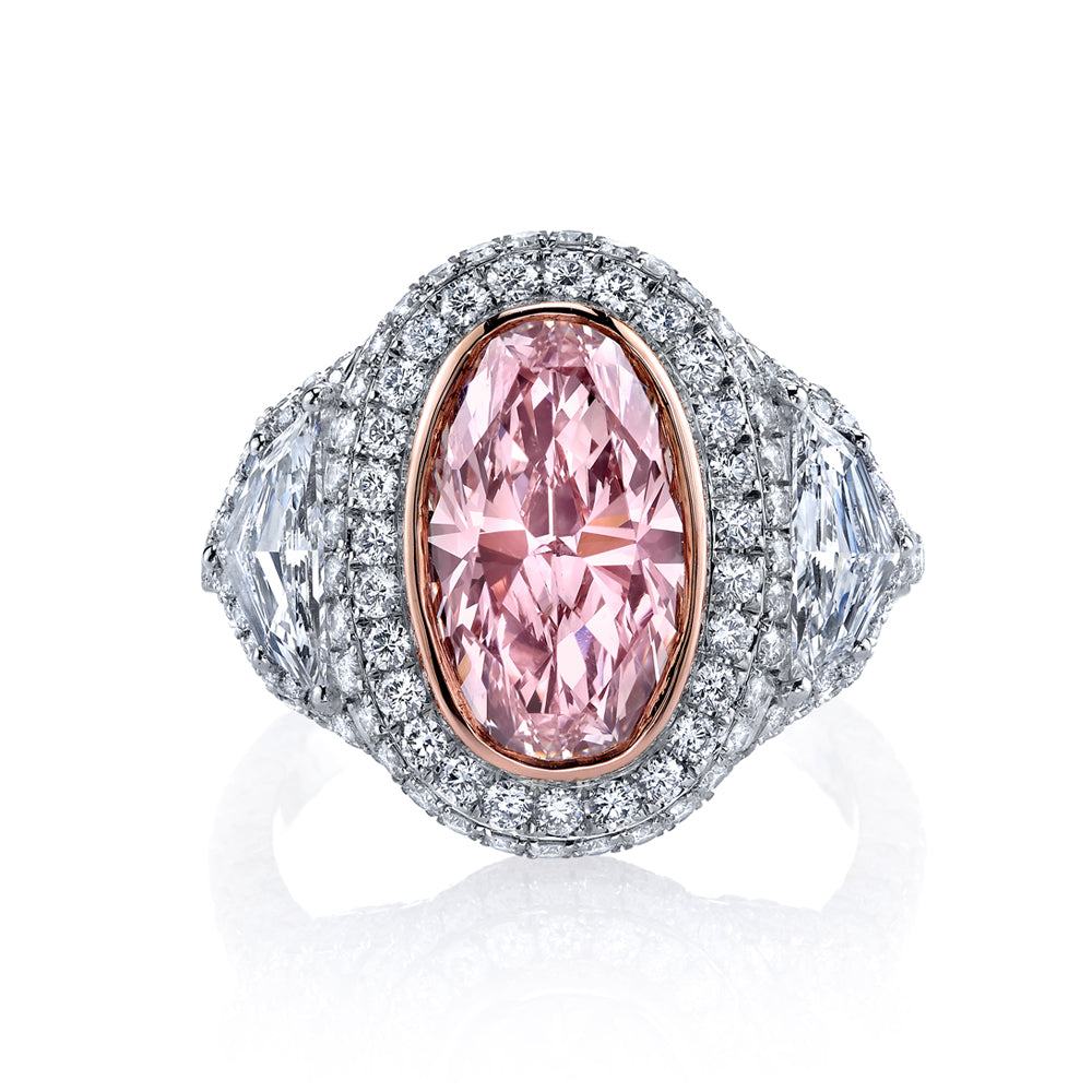 KJ5 Oval Fancy Pink Diamond Engagement Ring 5.75ct | King Jewelers