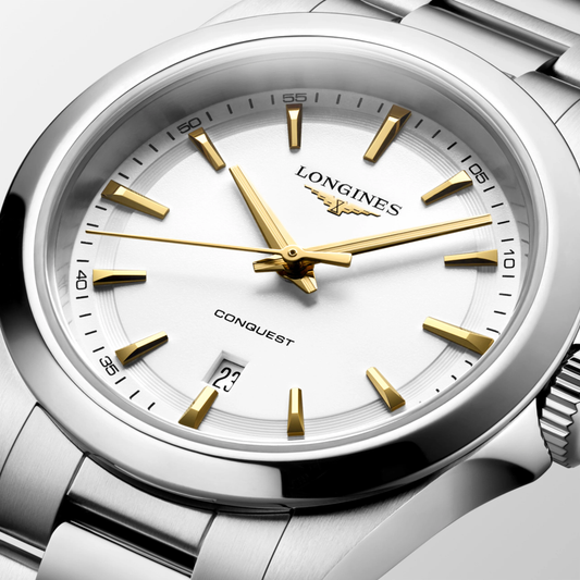 Longines Conquest 30mm White Dial Bracelet