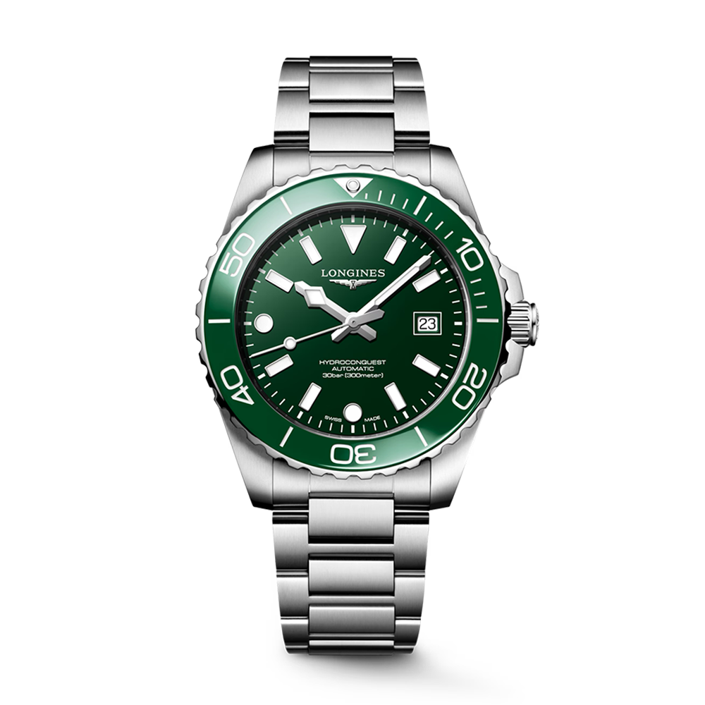 Longines HydroConquest 42mm Green Dial Steel | King Jewelers